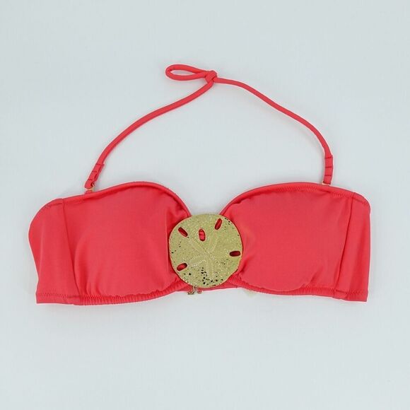 Victorias Secret Bikini Set Women Small Bandeau Strappy Sand Dollar Medallion - Picture 3 of 15